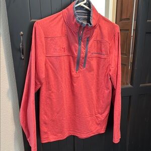 Vineyard Vines Coral Half-Zip Pullover